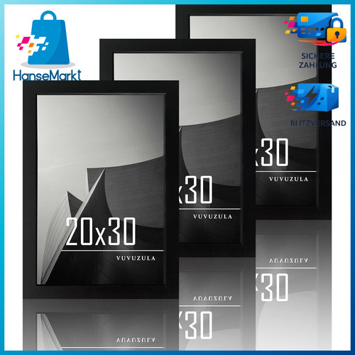 Bilderrahmen 20x30cm schwarz - 20x30cm,